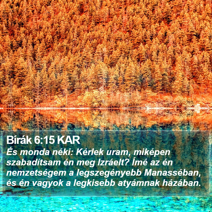 Bírák 6:15 KAR Bible Study