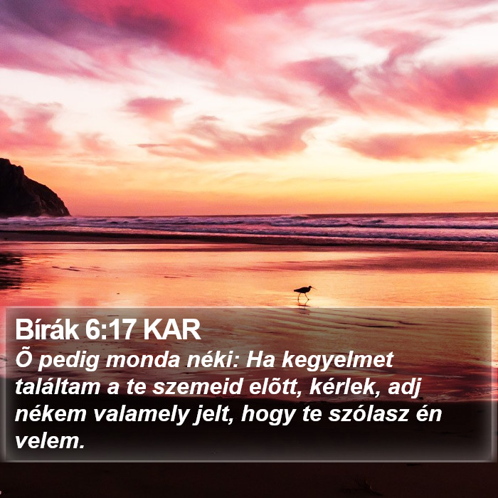 Bírák 6:17 KAR Bible Study