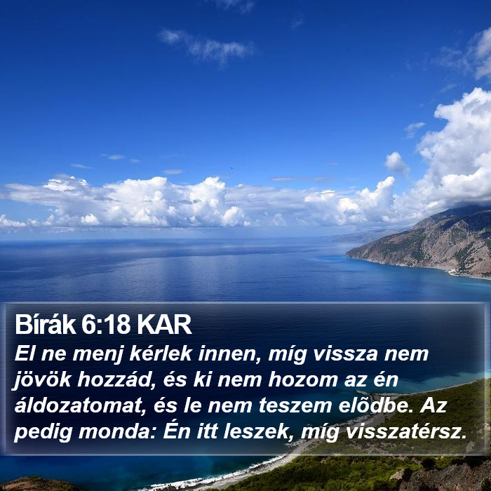 Bírák 6:18 KAR Bible Study