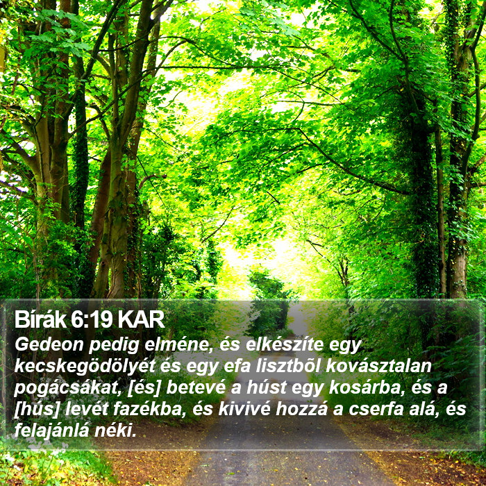 Bírák 6:19 KAR Bible Study