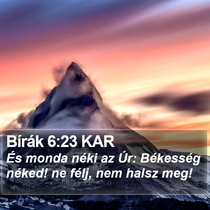 Bírák 6:23 KAR Bible Study