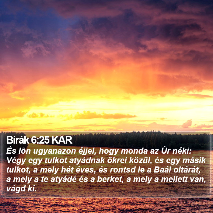 Bírák 6:25 KAR Bible Study