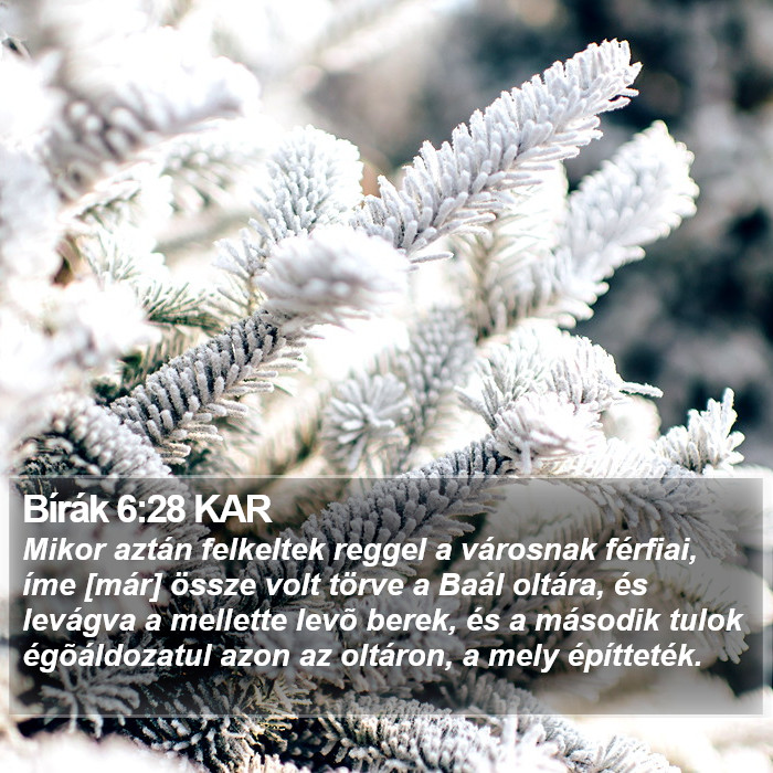 Bírák 6:28 KAR Bible Study