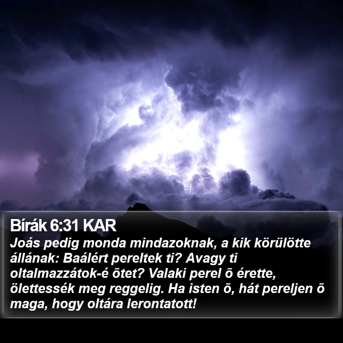 Bírák 6:31 KAR Bible Study