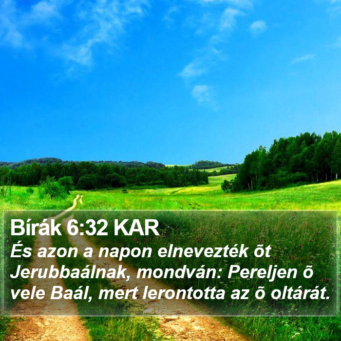 Bírák 6:32 KAR Bible Study