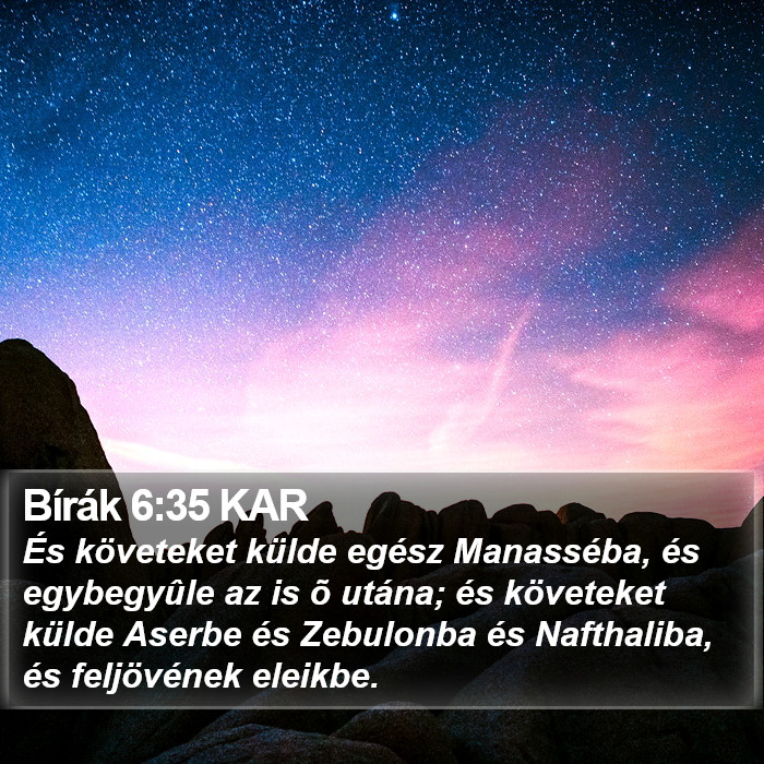 Bírák 6:35 KAR Bible Study