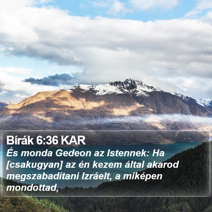 Bírák 6:36 KAR Bible Study