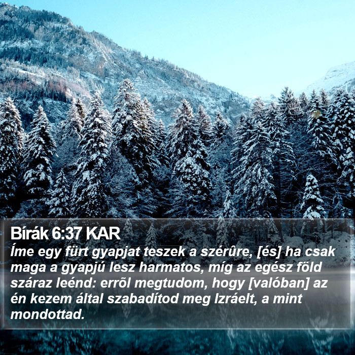 Bírák 6:37 KAR Bible Study