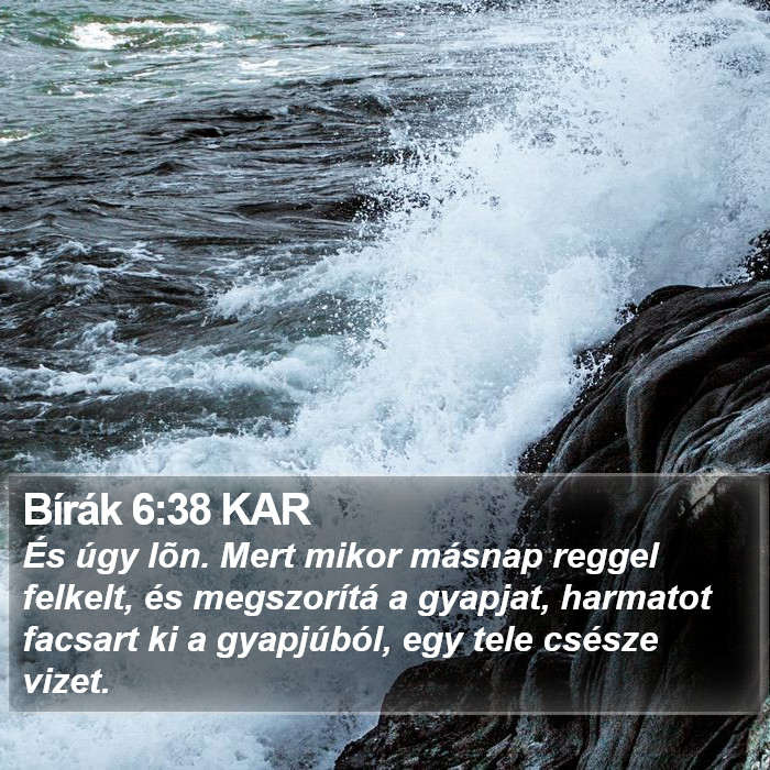 Bírák 6:38 KAR Bible Study