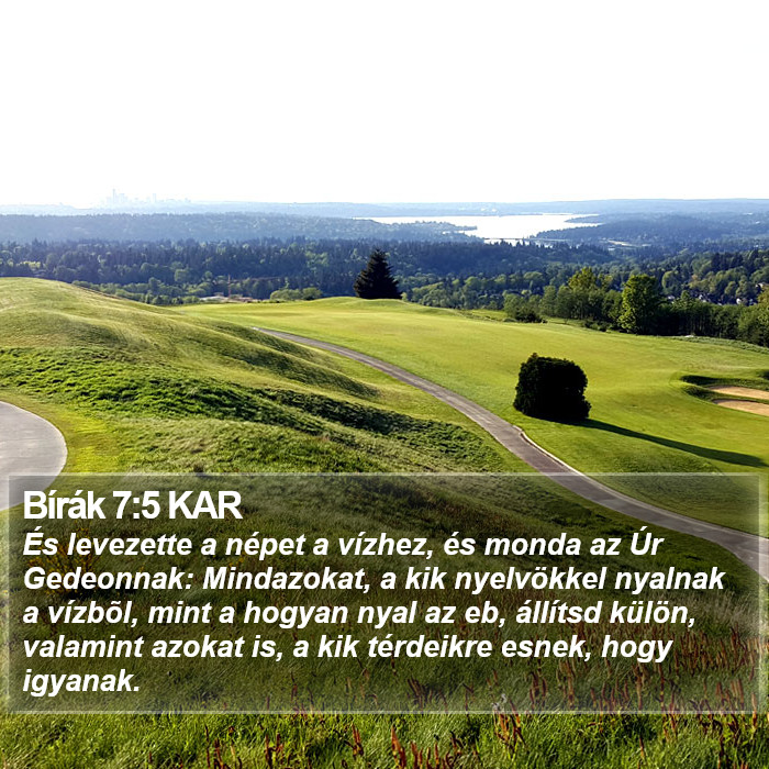 Bírák 7:5 KAR Bible Study