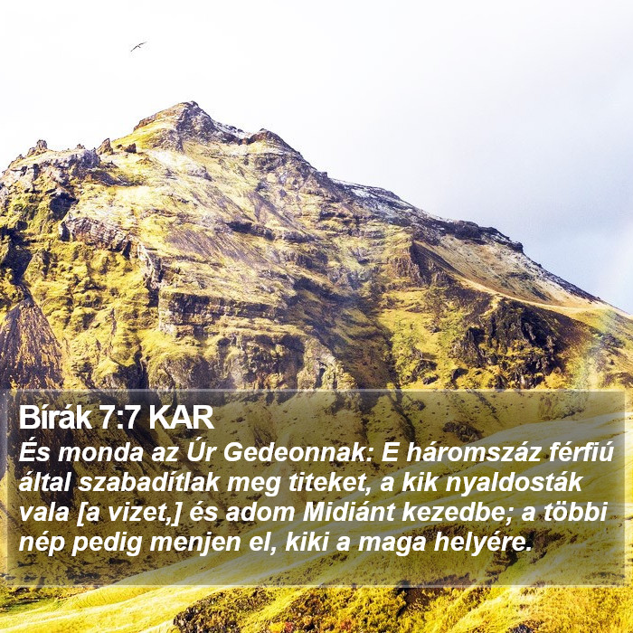 Bírák 7:7 KAR Bible Study