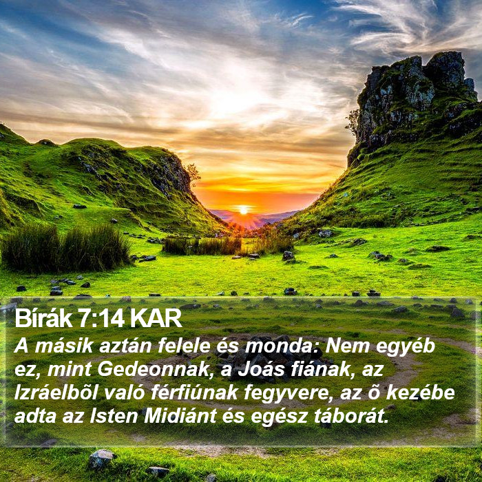 Bírák 7:14 KAR Bible Study