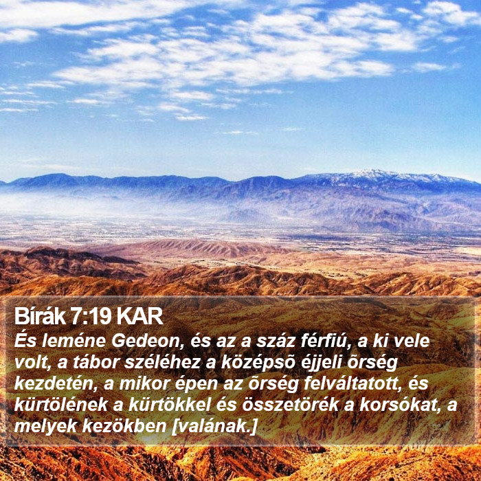 Bírák 7:19 KAR Bible Study