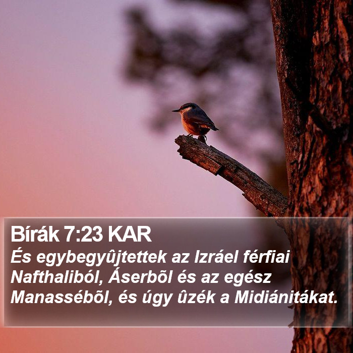 Bírák 7:23 KAR Bible Study