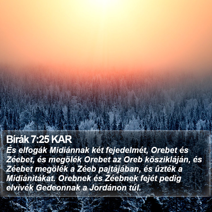 Bírák 7:25 KAR Bible Study