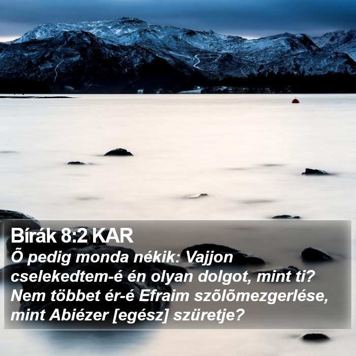 Bírák 8:2 KAR Bible Study