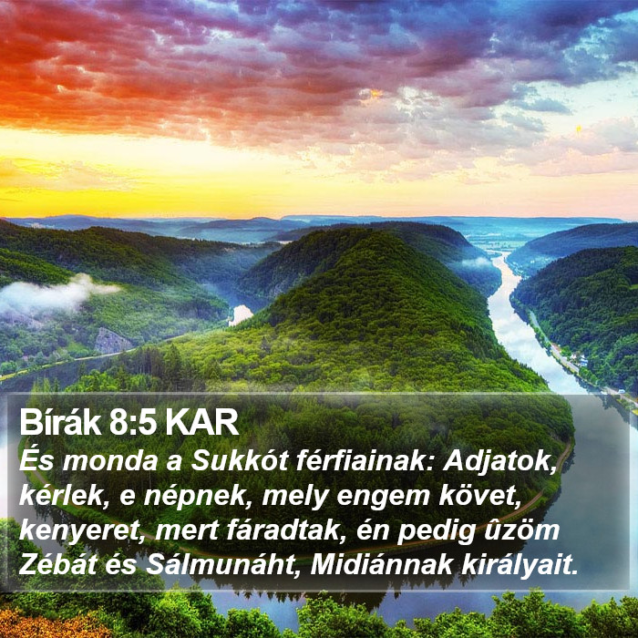 Bírák 8:5 KAR Bible Study