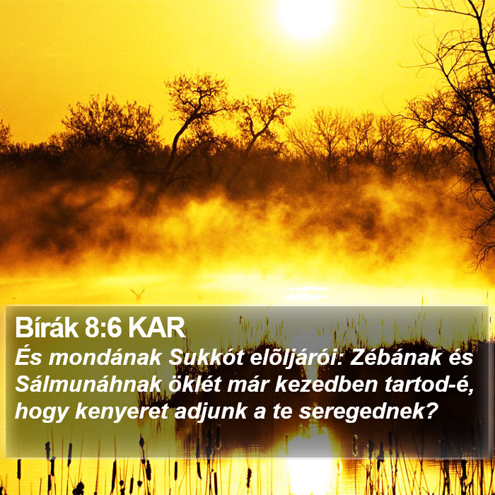 Bírák 8:6 KAR Bible Study