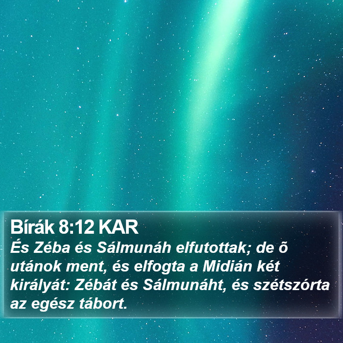 Bírák 8:12 KAR Bible Study