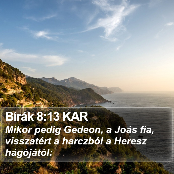 Bírák 8:13 KAR Bible Study