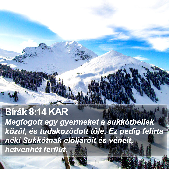 Bírák 8:14 KAR Bible Study