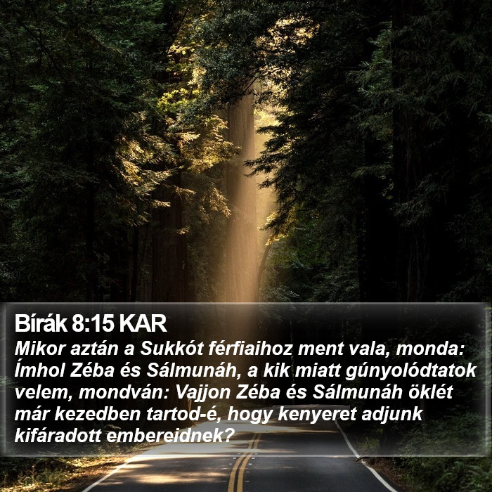 Bírák 8:15 KAR Bible Study