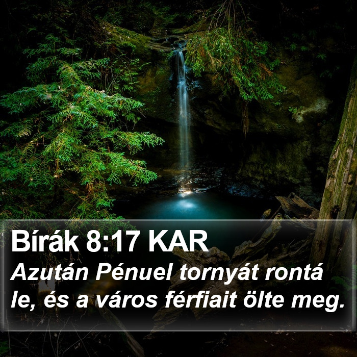 Bírák 8:17 KAR Bible Study