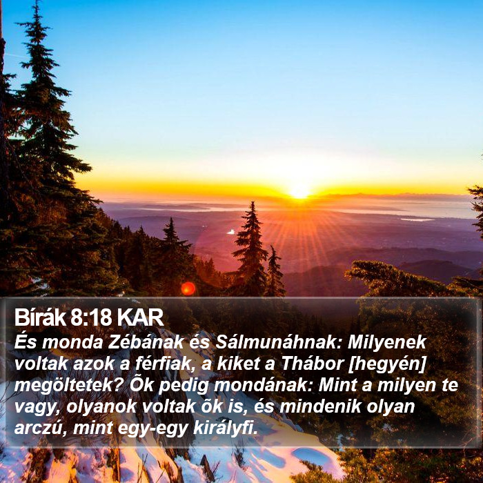 Bírák 8:18 KAR Bible Study