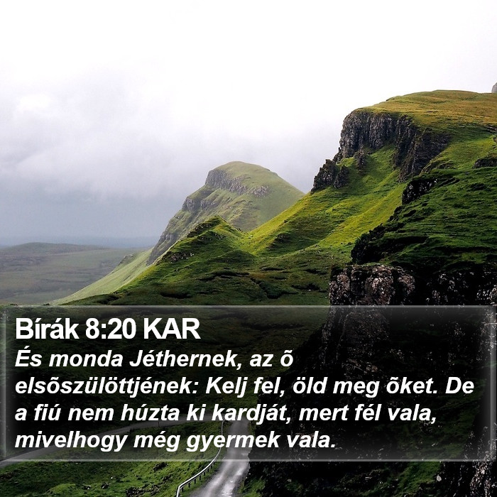 Bírák 8:20 KAR Bible Study