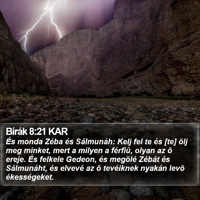 Bírák 8:21 KAR Bible Study