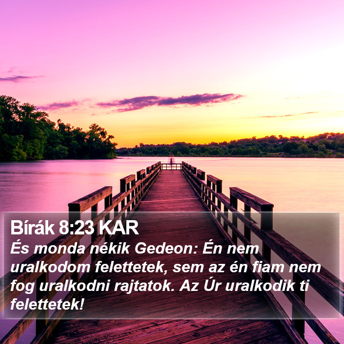 Bírák 8:23 KAR Bible Study