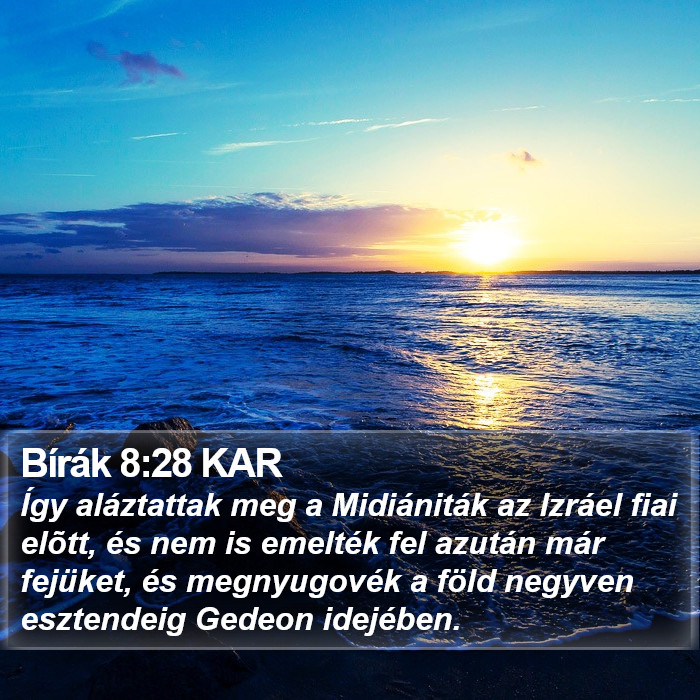 Bírák 8:28 KAR Bible Study