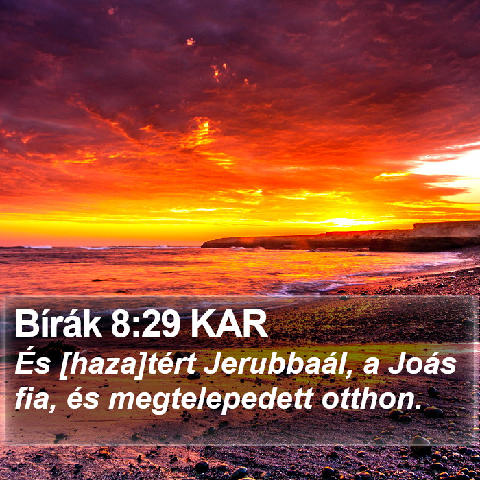 Bírák 8:29 KAR Bible Study