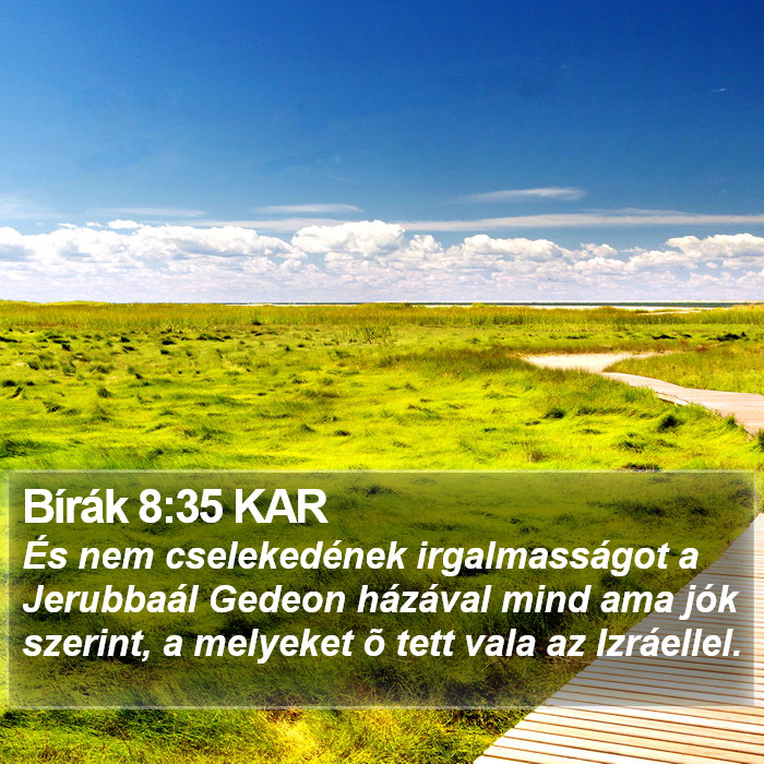 Bírák 8:35 KAR Bible Study