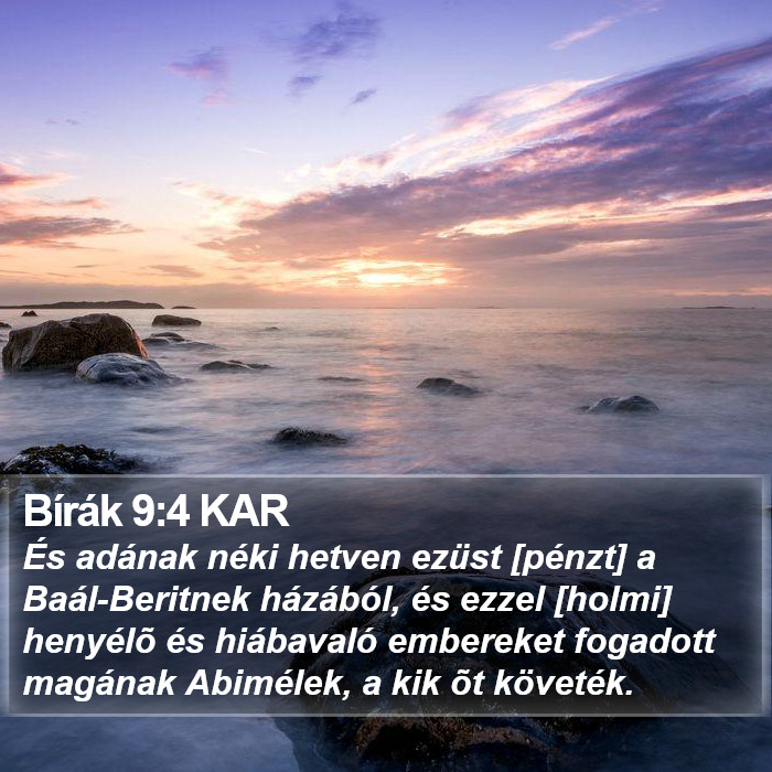 Bírák 9:4 KAR Bible Study