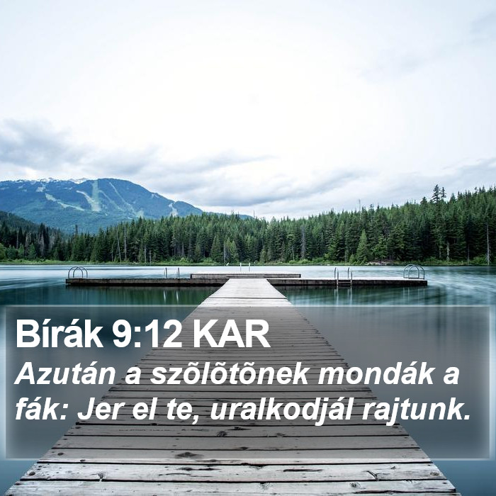 Bírák 9:12 KAR Bible Study