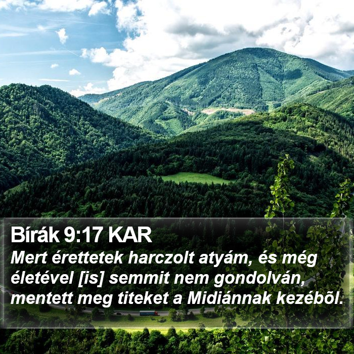 Bírák 9:17 KAR Bible Study