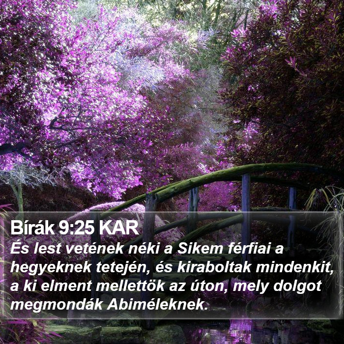 Bírák 9:25 KAR Bible Study