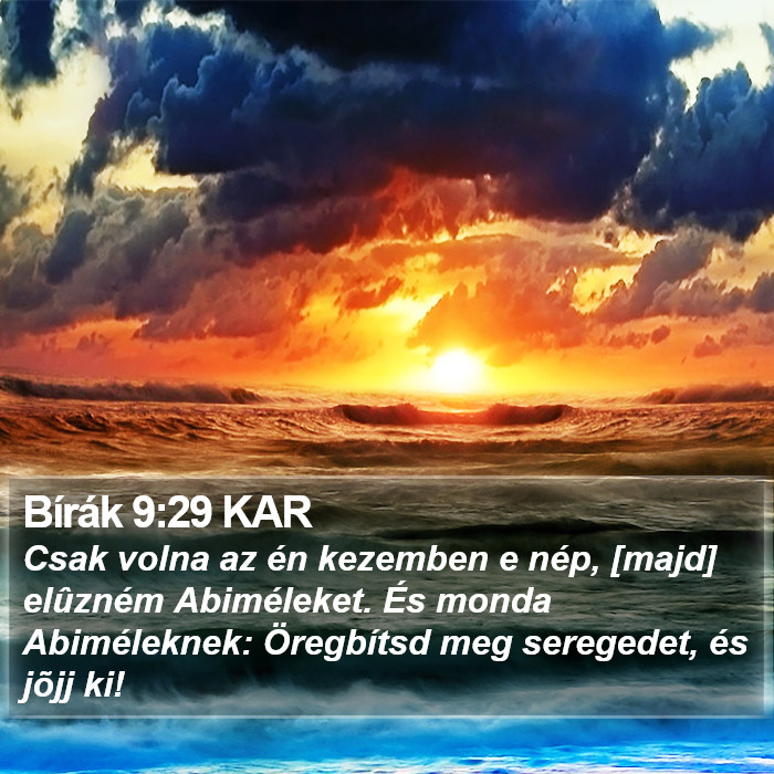 Bírák 9:29 KAR Bible Study