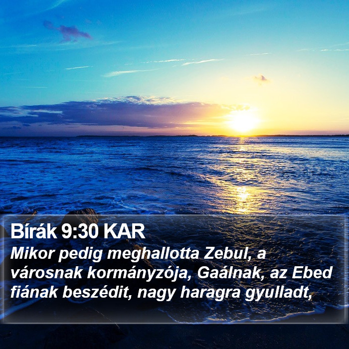 Bírák 9:30 KAR Bible Study