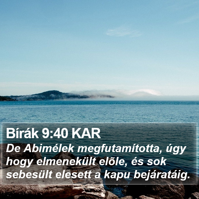 Bírák 9:40 KAR Bible Study