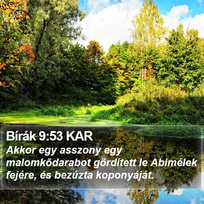 Bírák 9:53 KAR Bible Study