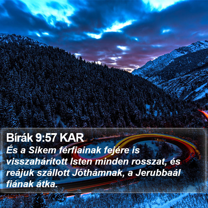 Bírák 9:57 KAR Bible Study