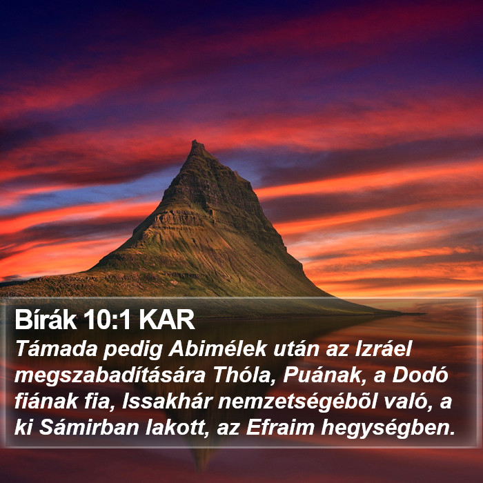 Bírák 10:1 KAR Bible Study