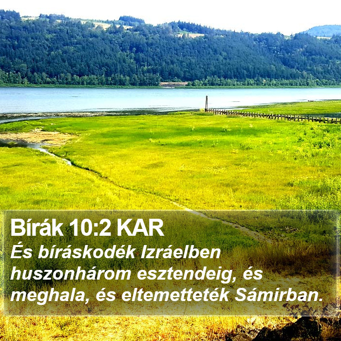 Bírák 10:2 KAR Bible Study