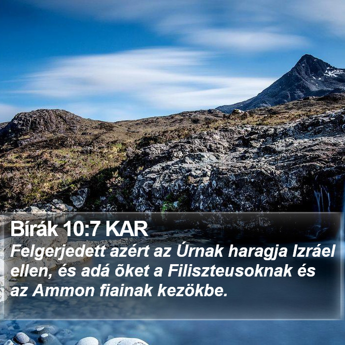 Bírák 10:7 KAR Bible Study