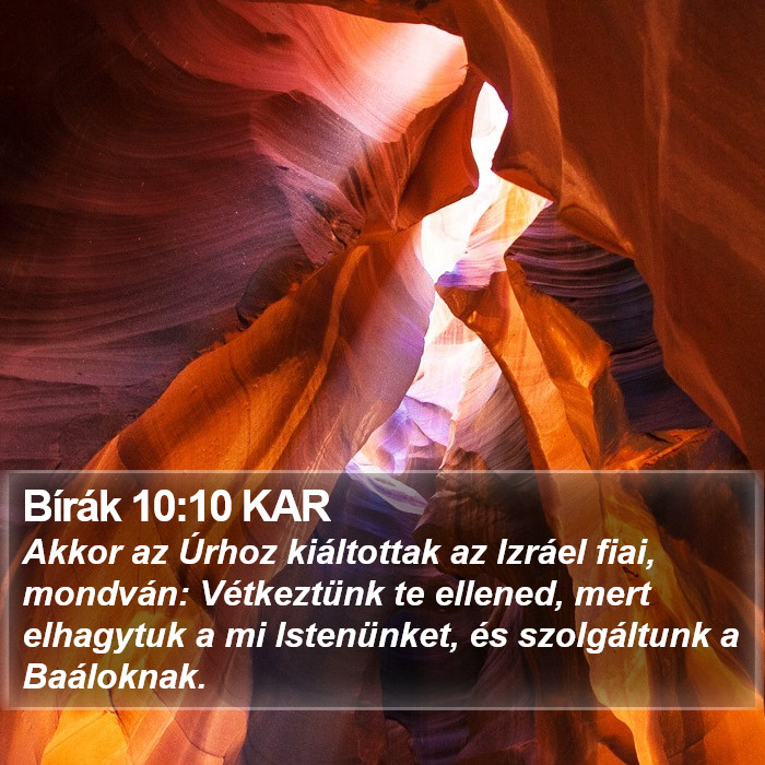 Bírák 10:10 KAR Bible Study