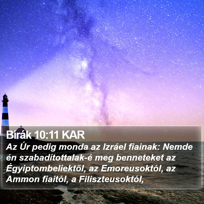 Bírák 10:11 KAR Bible Study