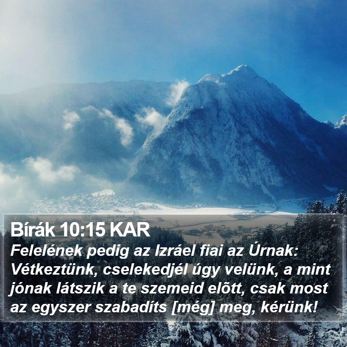 Bírák 10:15 KAR Bible Study