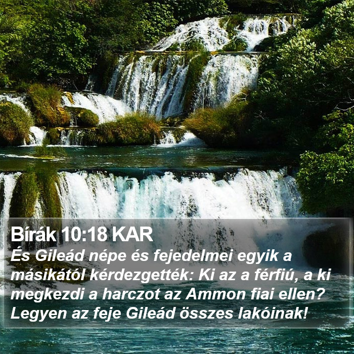 Bírák 10:18 KAR Bible Study